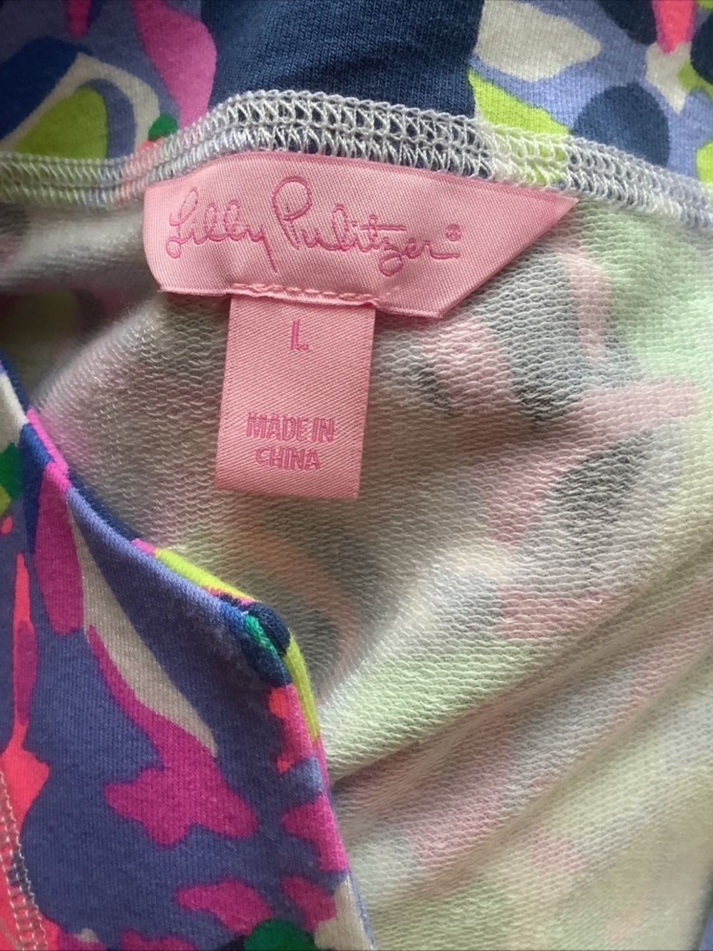 Lilly Pulitzer Floral Split-Neck Tunic Top - Multicolor size L nwt - Picture 9 of 13